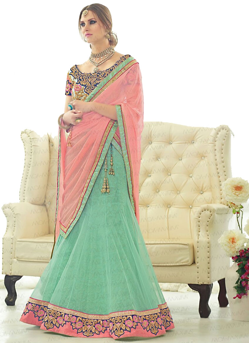 chaniya choli in green colour
